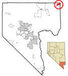 Clark County Nevada Incorporated Areas Mesquite highlighted